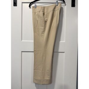 Virtue Tan Stretch Ankle Cropped Pants With Wide Cuffs Ladies Size 10